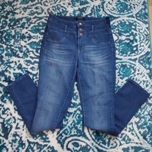 High waisted skinny jeans